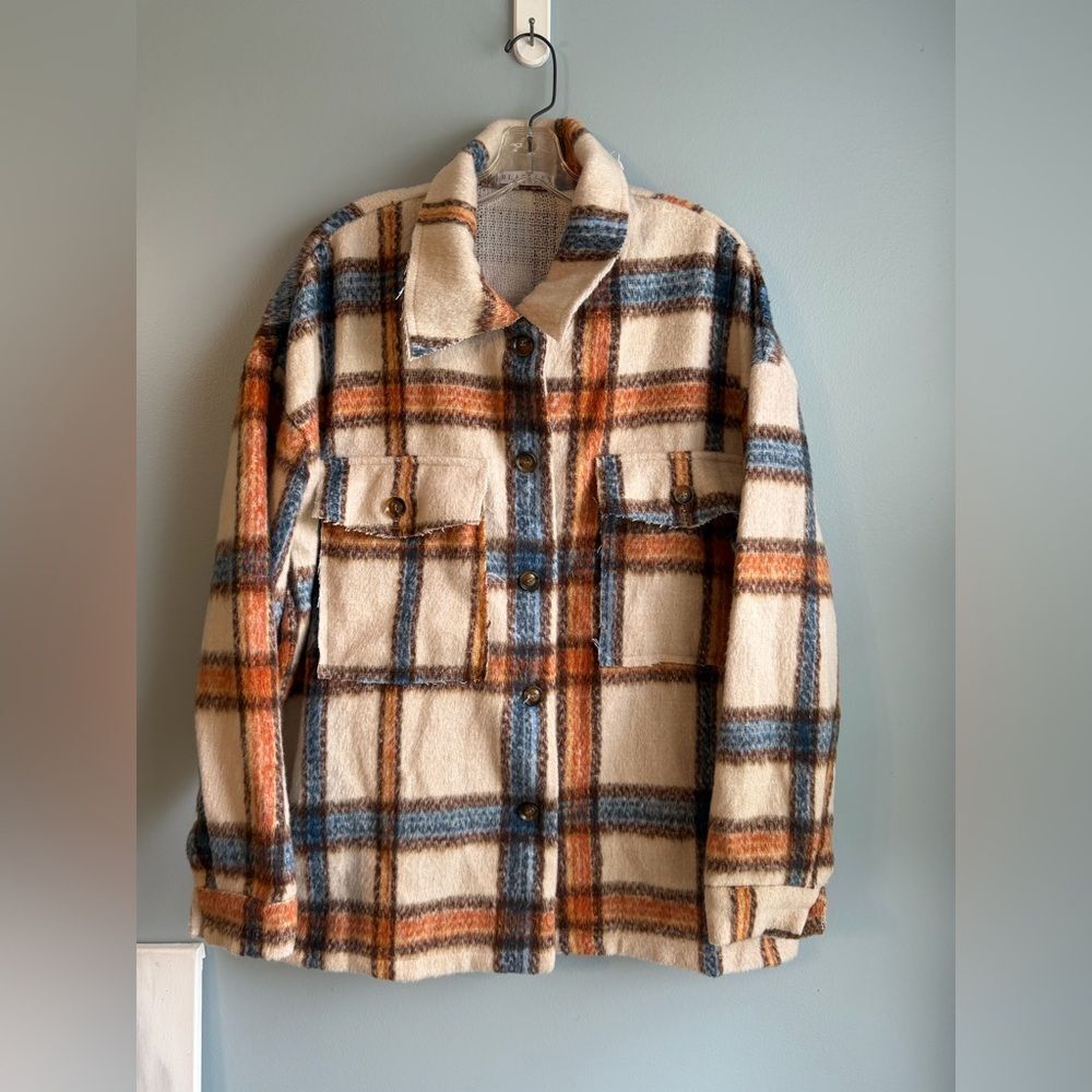 Plaid Wool-Blend Jacket- NWOT